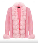 Faux fur cardigan