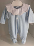 Tommy velour  babygrow