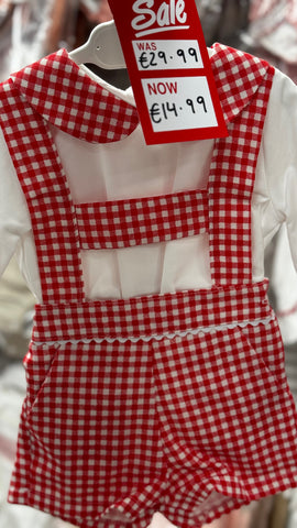 Red Check Spanish Romper