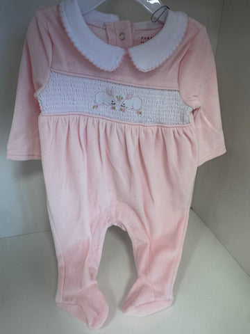 Bunny smock babygrow