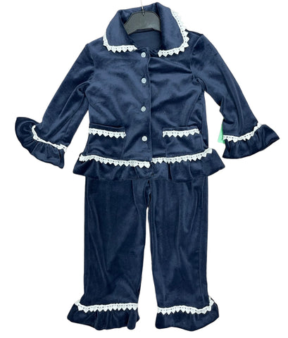 Velour pjs navy