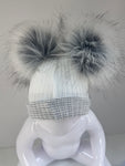New born Fur pompom hat