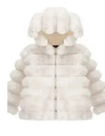 White Kids bubble fur coat