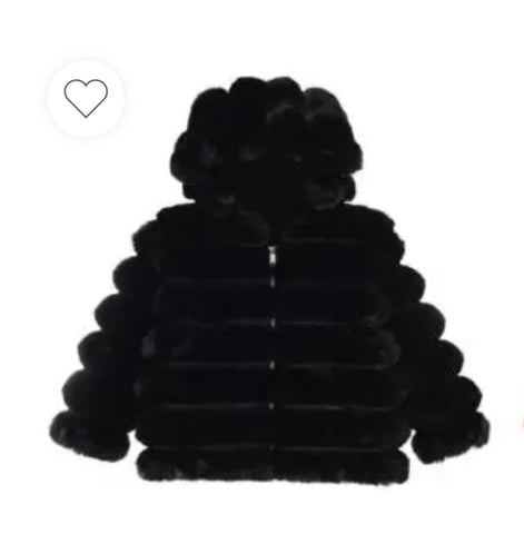Kids bubble fur coat