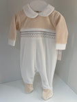 Hudson velour  babygrow