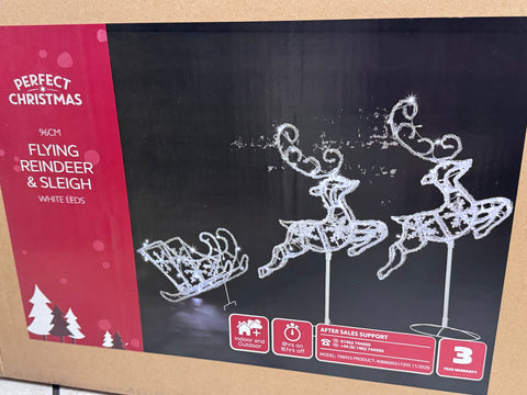 Light up flying reindeers