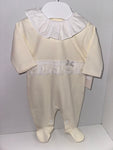 Lace  babygrow lemon