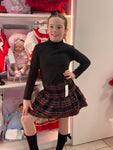 Checker rara skirt and polo neck