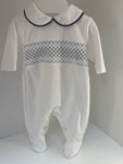 Hudson velour  babygrow