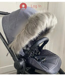 Luxury grey    Pram fur trim