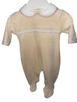 Velour smock babygrow