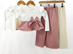 Sienna ribbed co ord set pink