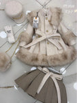 Girls fur coat set