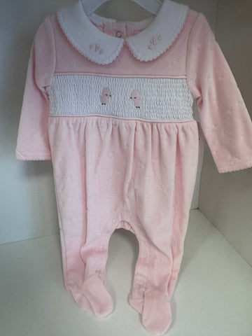 Bird smock babygrow