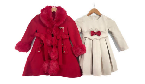Fur heavy coat dress set2-11 years