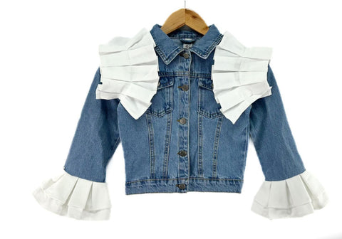 Frill denim jacket