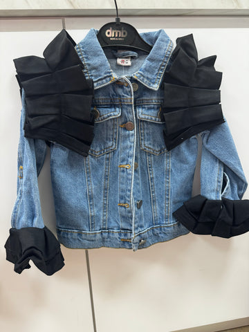 Frill denim jacket