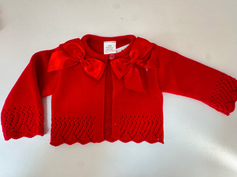 Red  bow cardigan