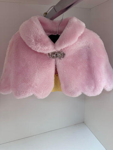 Pink Fur poncho