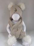 Rabbit Faux fur hat and scarf set