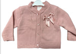 Dusty pink bow cardigan