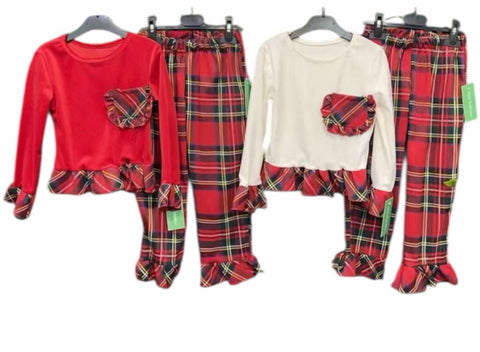 Christmas night pjs white