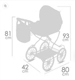 Decuevas Doll Pram 81cm - Honey Pink Bee Collection (age 4 and over)