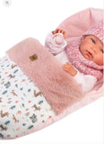 Nica girl doll with sleeping bag