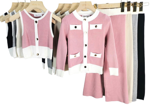 Paris 3 piece co Ord set pink