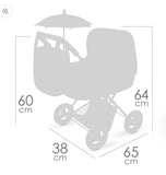 Decuevas Doll Pram with Parasol - Honey Collection (Under 5 years)