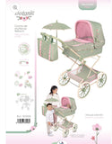 Decuevas Reborn Doll Pram 90cm - Botanic Mint Green Collection (age 5 and over)