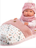 Nica girl doll with sleeping bag