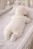 Angelwing  velour babygrow cream
