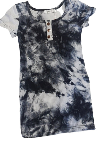 Tie Dye Dress Black