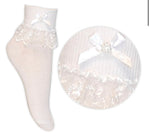 Frill detailed socks -white