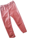 Leather Leggings-Pink