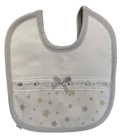 soft touch star bib -grey