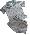 Boys stripped shorts set