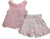 Robyn stripped shorts set -pink