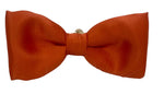 orange satin bow tie