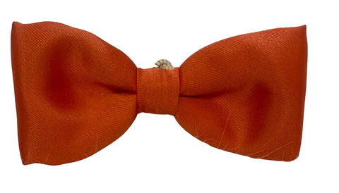 orange satin bow tie