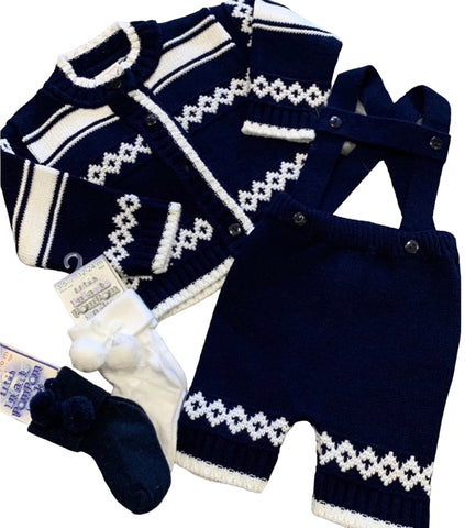 Billy Dungaree navy set