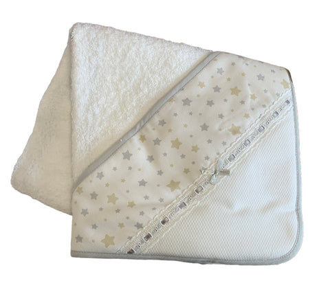 Baby’s soft touch star towel -grey