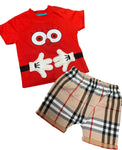 spongebob short set -red