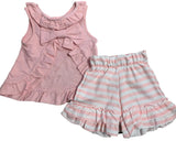 Robyn stripped shorts set -pink