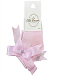 Diamond bow sock -pink