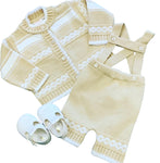 Billy beige dungaree set