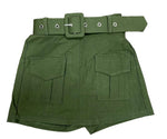 Cargo skort set kakhi