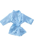 Silk blue housecoat