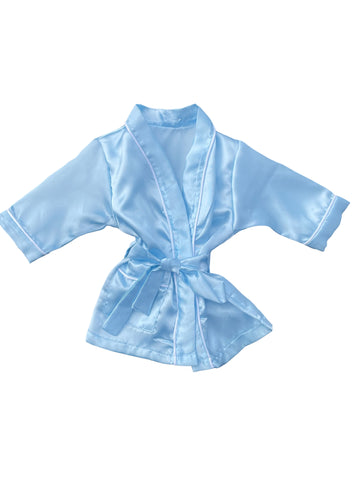 Silk blue housecoat